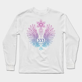 Angel Number 333 Sacred Geometry Long Sleeve T-Shirt